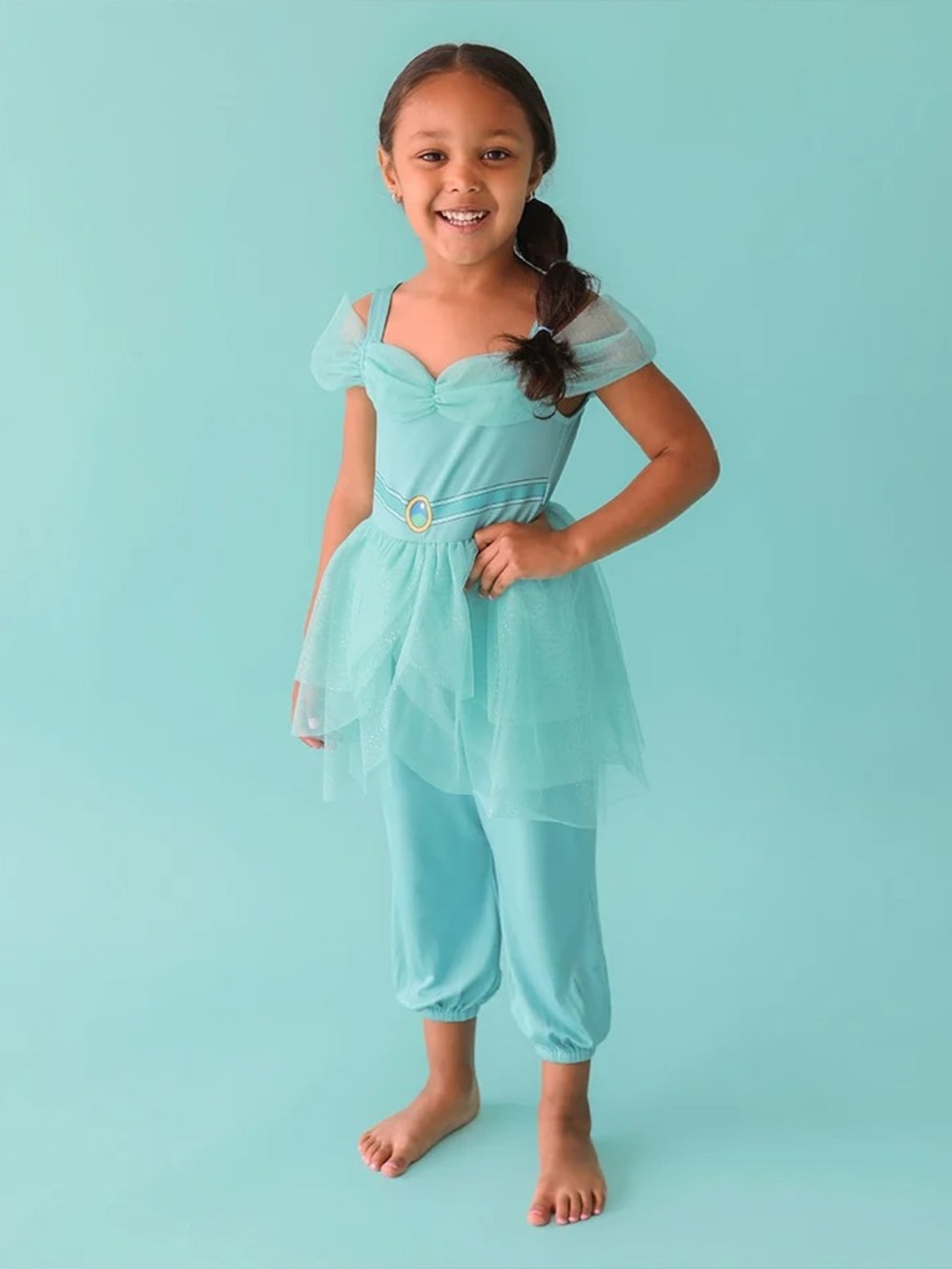 Posh Peanut Disney Jasmine Tulle Jumpsuit Size 3T-4T